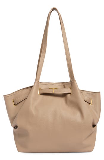 T Tahari Logo Tote In Brown