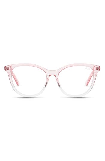 Quay All Nighter 56mm Cat-eye Reading Glasses In Pink