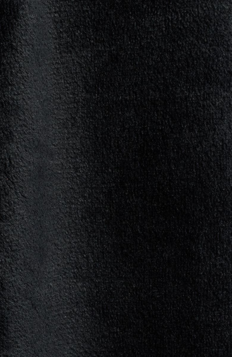 Nordstrom Fleece Hooded Robe, Alternate, color, Black