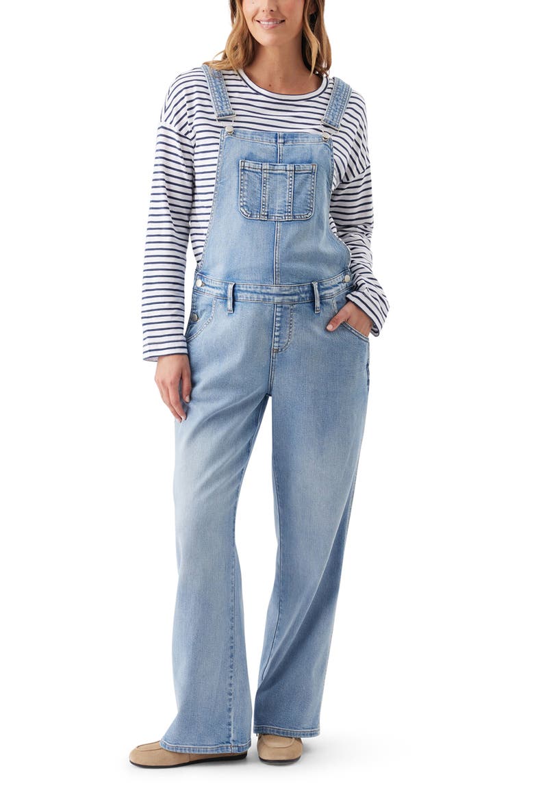 Parker Wide Leg Maternity Denim Overall, Main, color, Vintage Wash