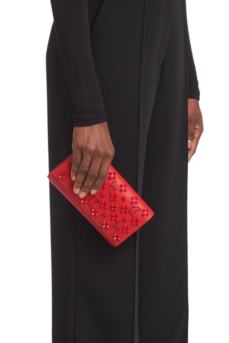Paloma Loubinthesky Calfskin Wallet on a Chain, Alternate, color, R297 LOUBI/ LOUBI