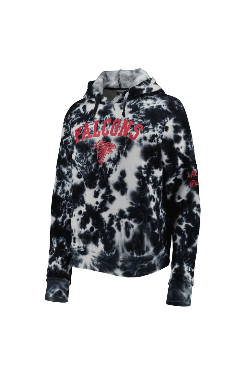 New Era Women's New Era Black Atlanta Falcons Cloud Dye Fleece Pullover Hoodie, Alternate, color, Black