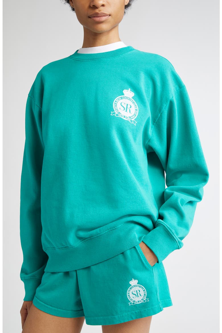 Royal Club Fleece Graphic Sweatshirt, Alternate, color, SPRING GREEN
