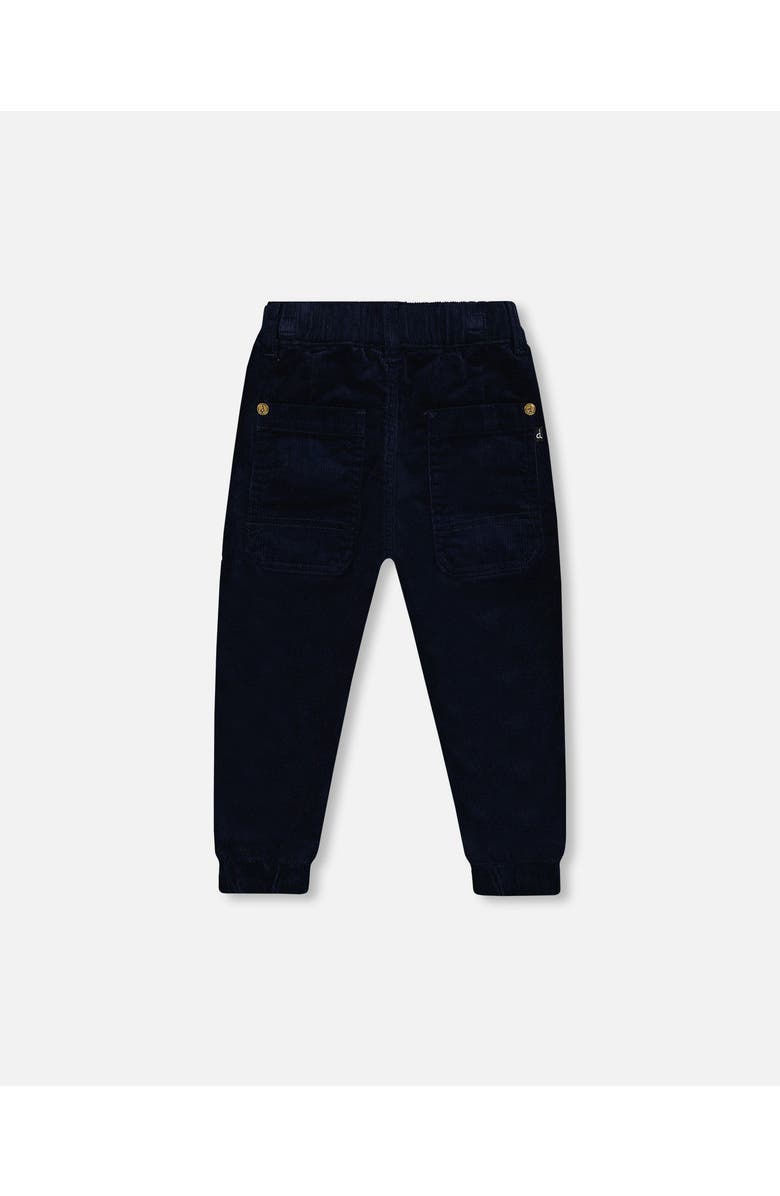 Deux par Deux Little Boy's Stretch Corduroy Jogger Pants Navy, Alternate, color,