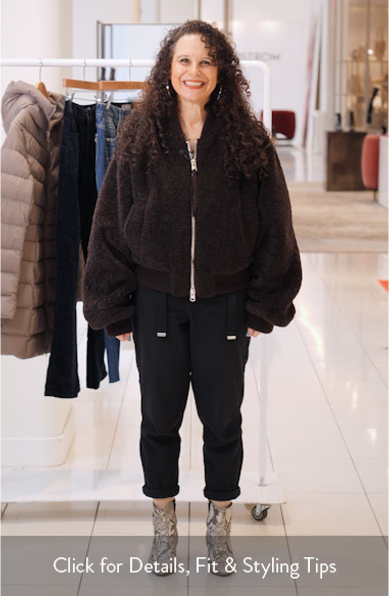 Iona Skye Faux Shearling Bomber Jacket, sales video thumbnail