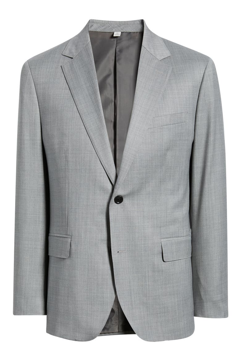 Jetsetter Standard Fit Grey Stretch Wool Suit Jacket, Alternate, color, LIGHT GREY