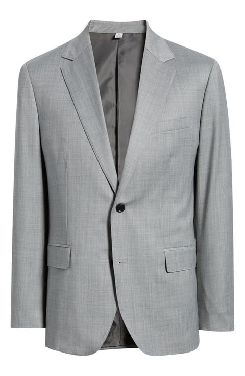 Jetsetter Slim Fit Grey Stretch Wool Suit Jacket