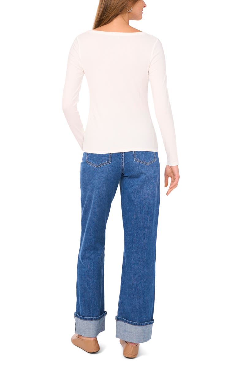 1.STATE Jersey Rib Long Sleeve Top, Alternate, color, New Ivory