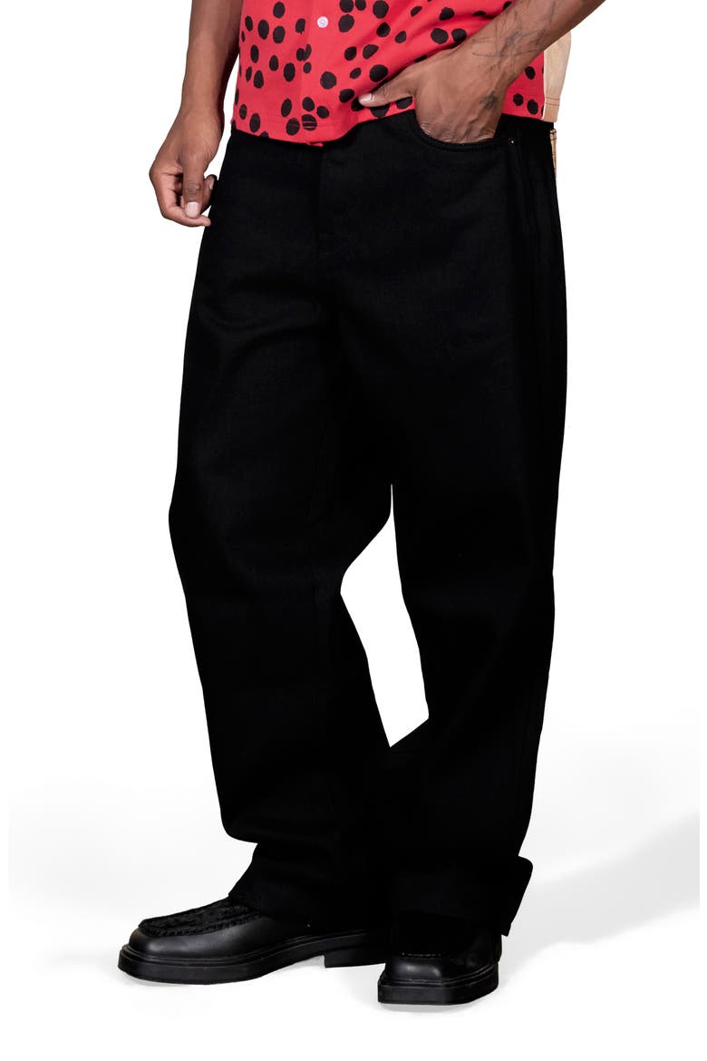 x Jason Landis Tear Formula Baggy Jeans, Alternate, color, BLACK