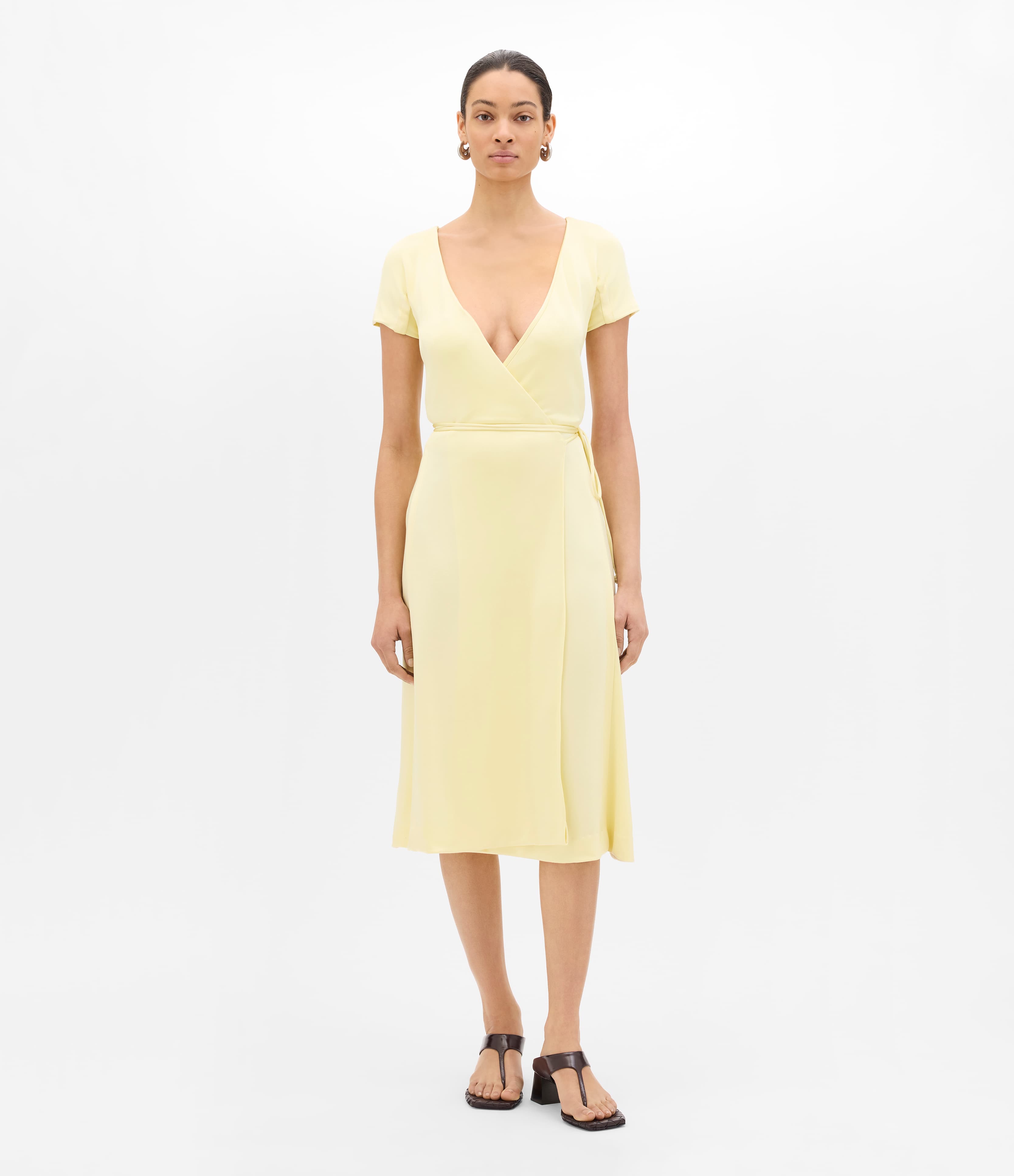 Another Tomorrow Fluid Wrap Dress (Women) | Nordstrom