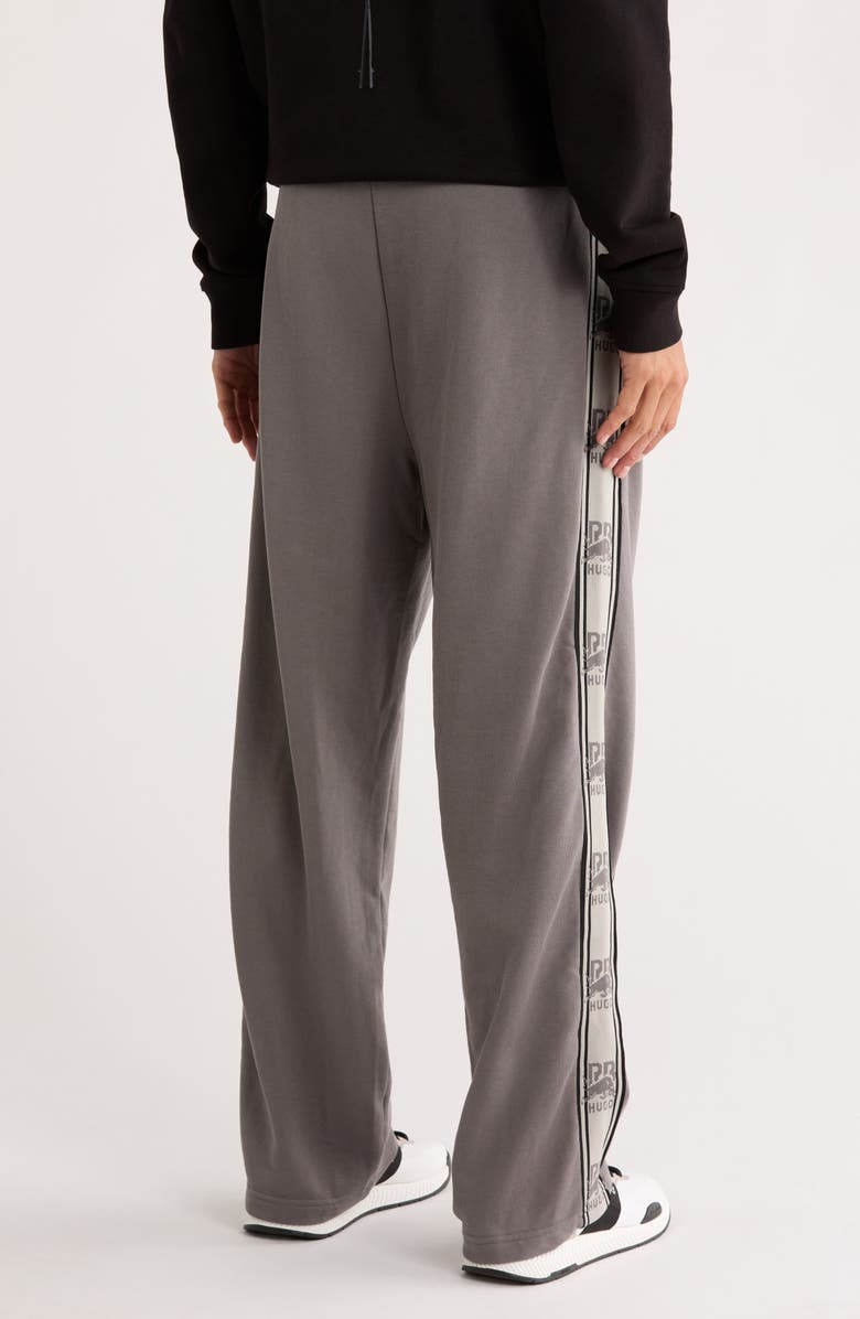 HUGO Dishote Logo Tape Cotton Pants, Alternate, color, Open Gray