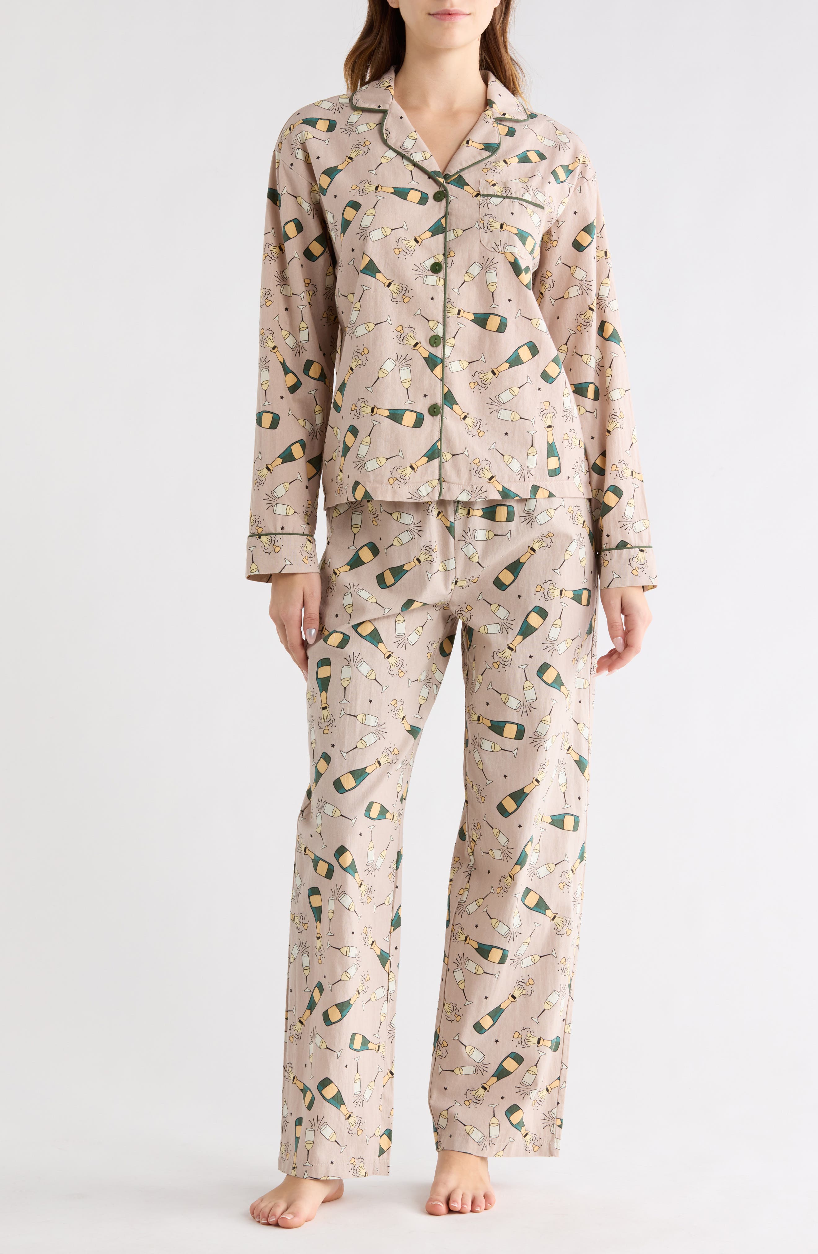 Tart Kalin Champange Print Brushed Jersey Pajamas