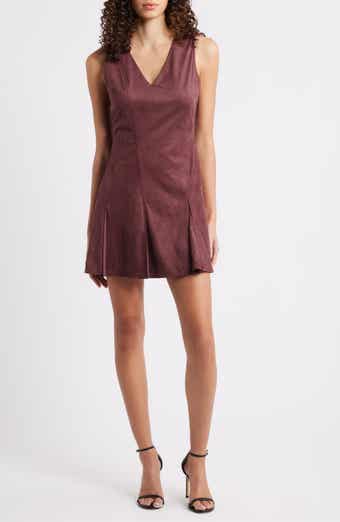 En Saison Nelly Faux Suede Minidress