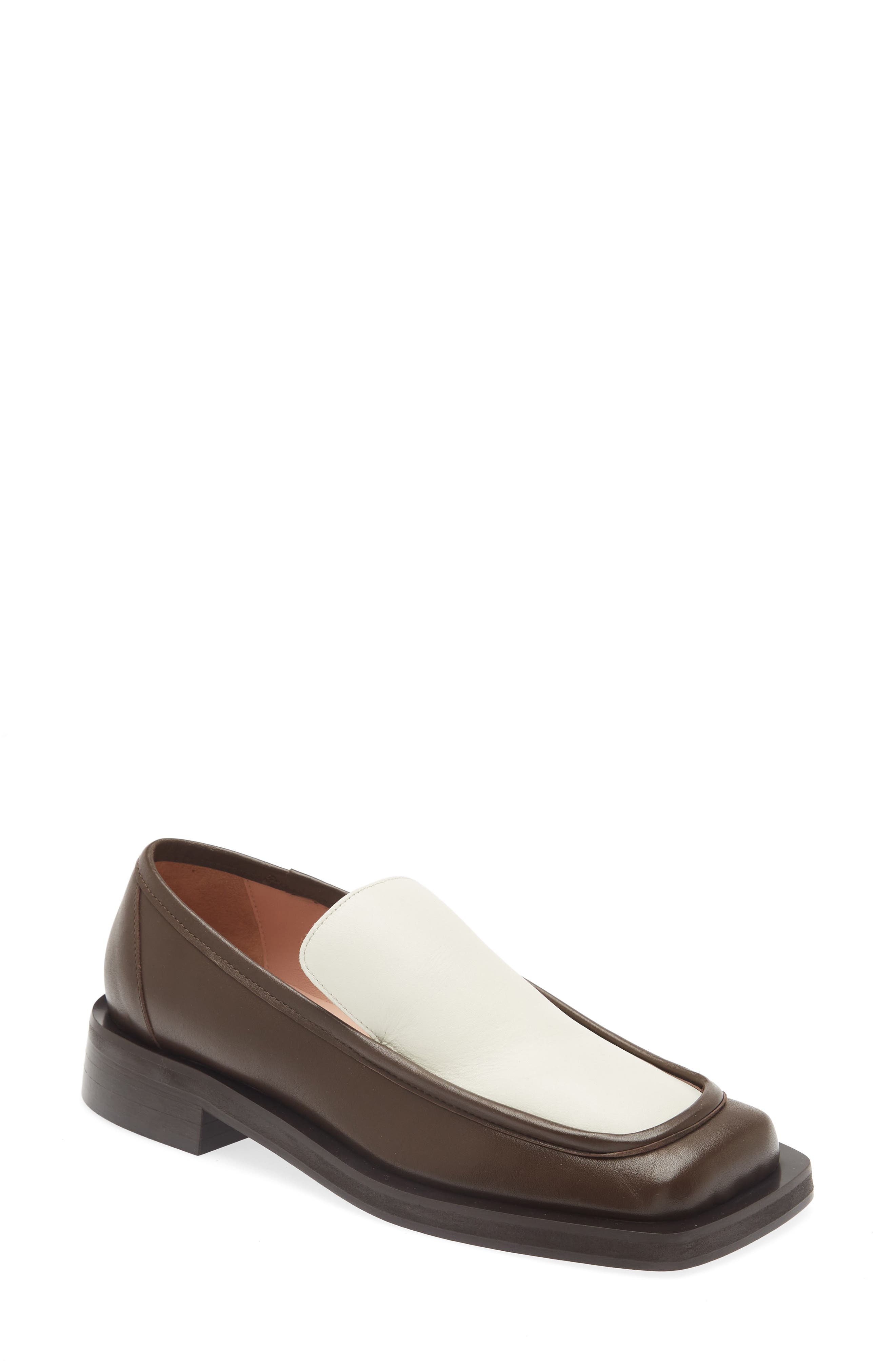 GIA BORGHINI Rosie Two-Tone Square Toe Loafer, Main, color, 
