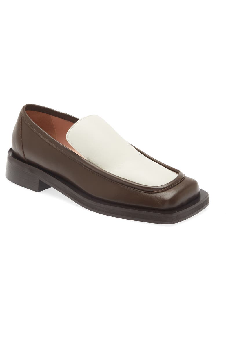 GIA BORGHINI Rosie Two-Tone Square Toe Loafer, Main, color,