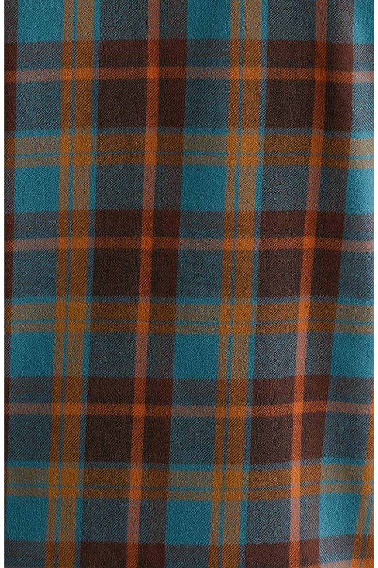 Fremont Flannel Button-Up Shirt, Alternate, color, SEA BLUE/ BROWN PLAID