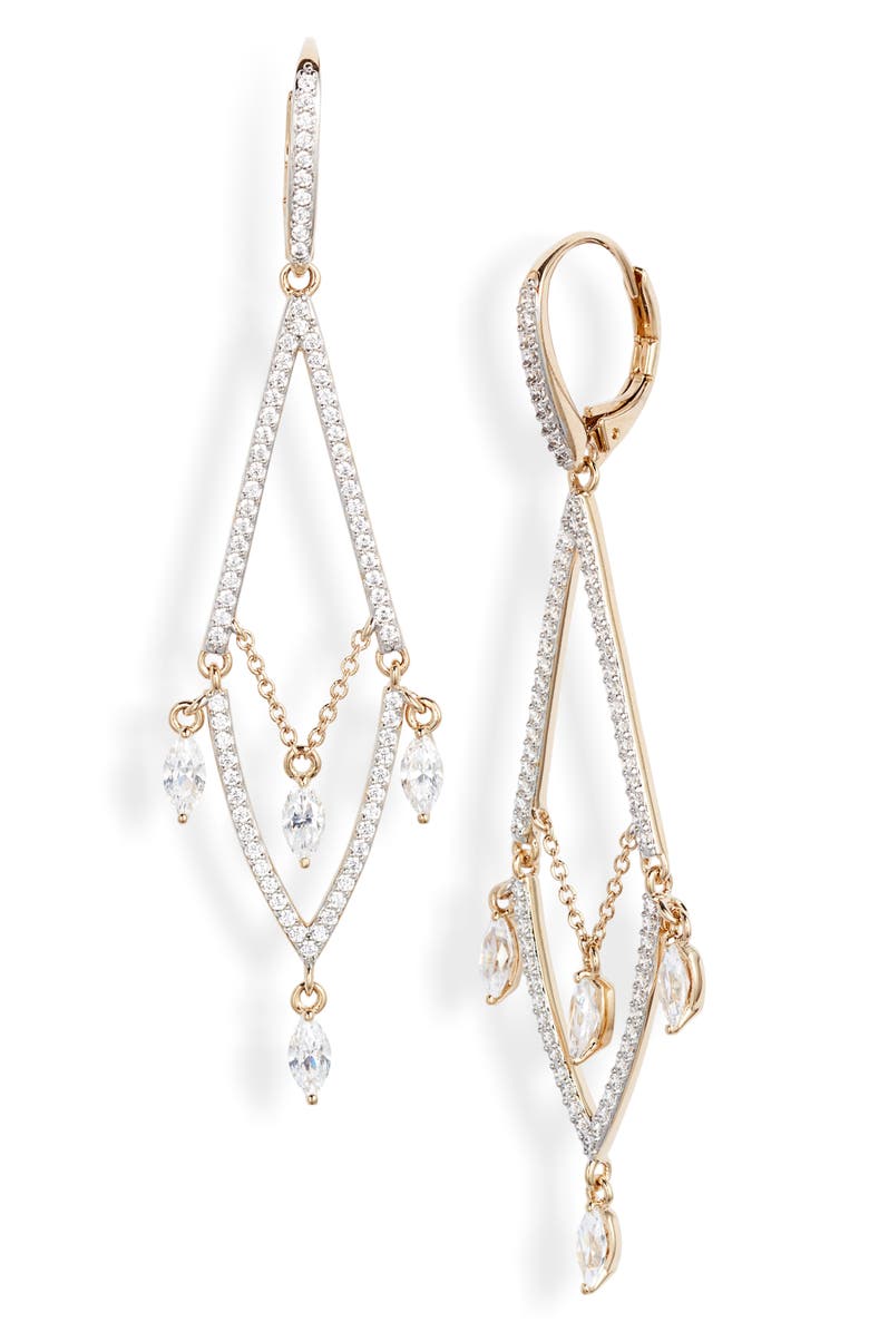Nadri Breeze Cubic Zirconia Chandelier Earrings, Main, color, 