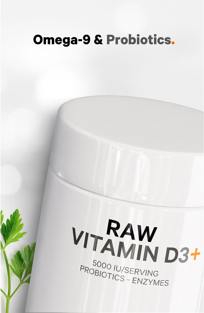 Codeage Raw Vitamin D3+ 5000 IU Supplement, Alternate, color, White