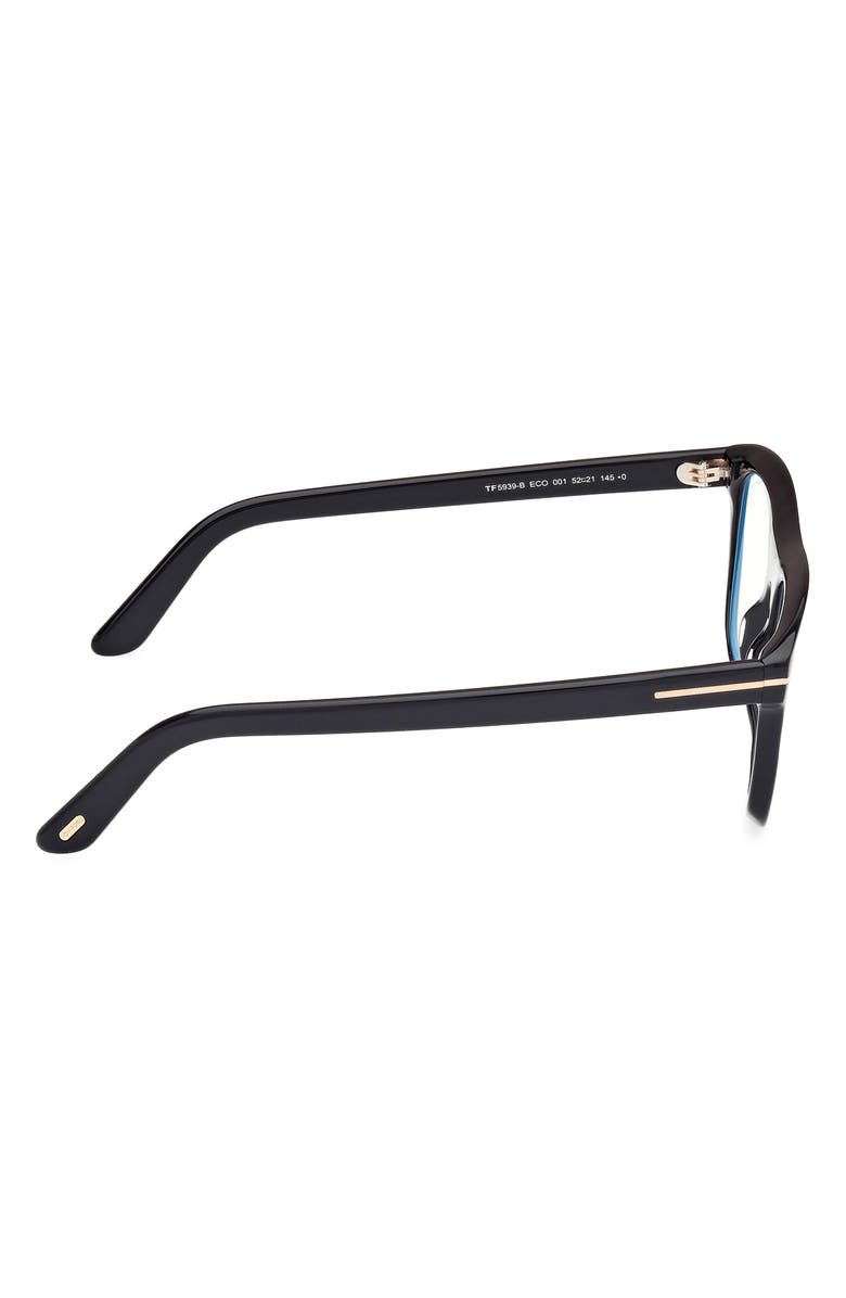 TOM FORD 52mm Square Blue Light Blocking Glasses, Alternate, color, 