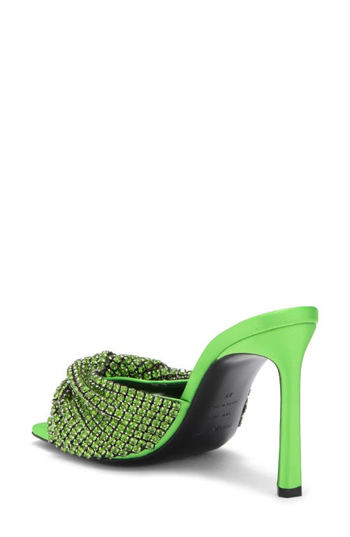 SERGIO ROSSI SERGIO ROSSI X EVANGELIE SMYRNIOTAKI TWISTED CRYSTAL EMBELLISHED STRAP SLIDE SANDAL