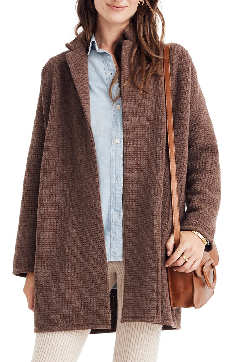 Chilton Sweater Coat, Main, color, HEATHER COCOA