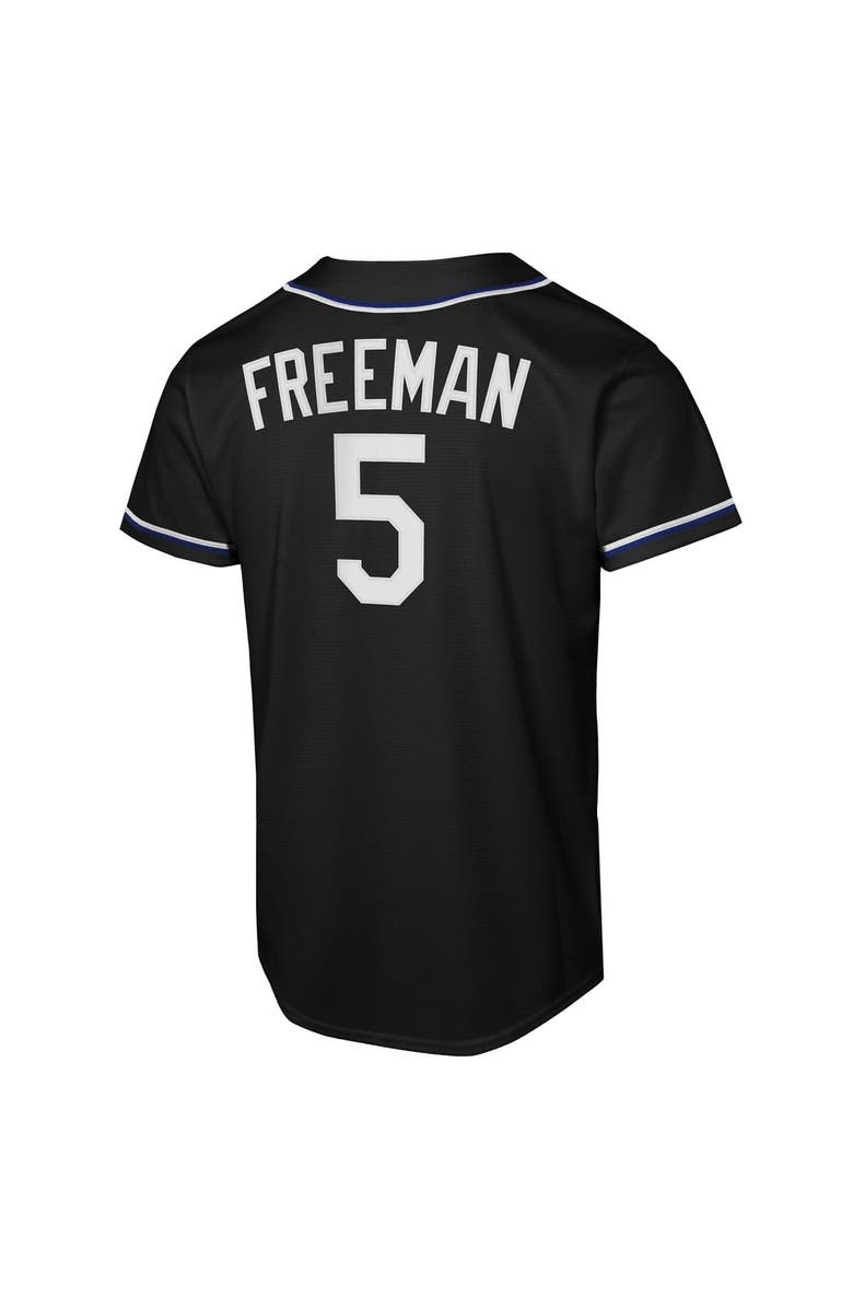 Nike Youth Nike Freddie Freeman Black Los Angeles Dodgers Fashion Replica Player Jersey, Alternate, color, Black
