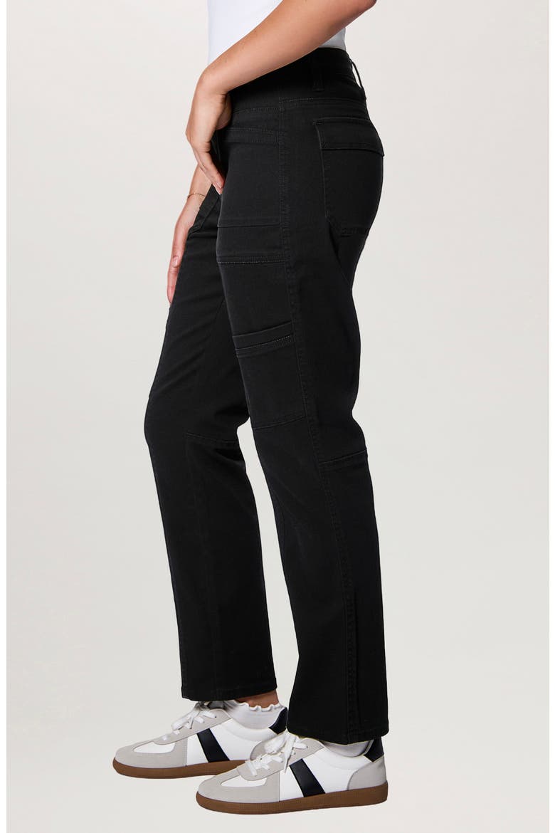 Robby Slim Straight Utility Pants, Alternate, color, BLACK