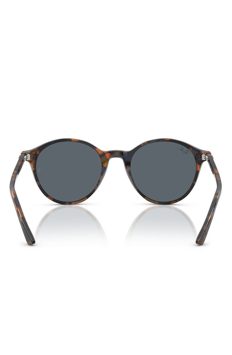 Ray-Ban 51mm Phantos Round Sunglasses, Alternate, color, Havana Yellow E Blue / Blue