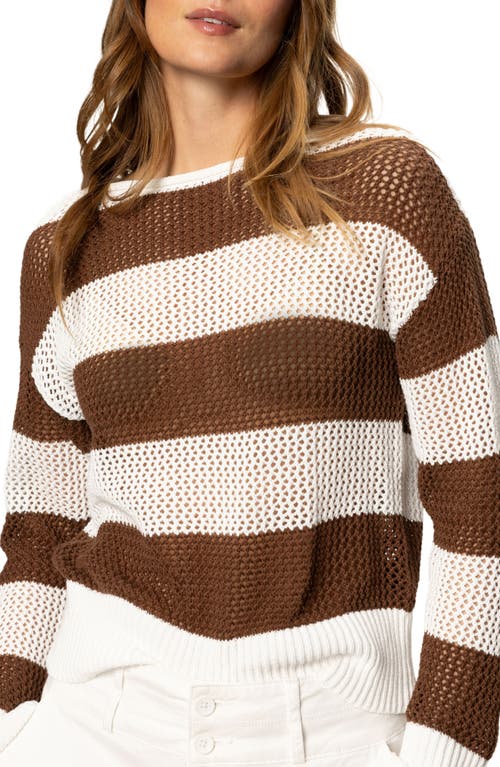 Sanctuary Open Knit Sweater In Chalk Sepia