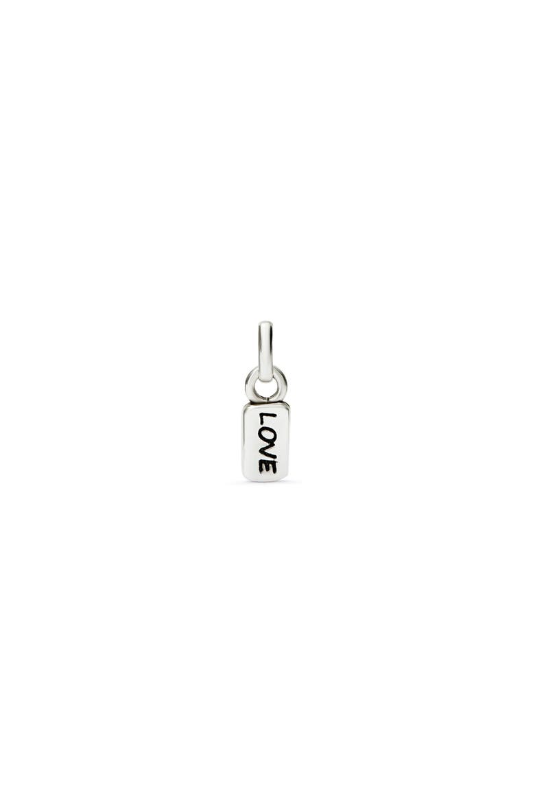 Charm with Word Love, Main, color, Silver