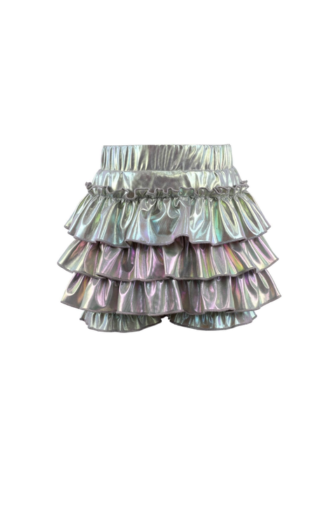 Hologram Ruffle Skort