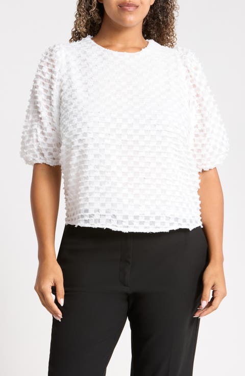 Textured Puff Sleeve Top