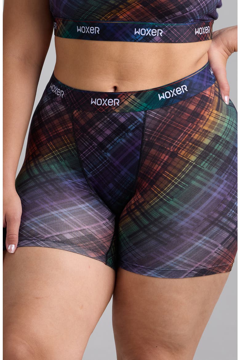 Baller High Rise Ultrasoft Boxer Briefs, Main, color, PRIDE PLAID