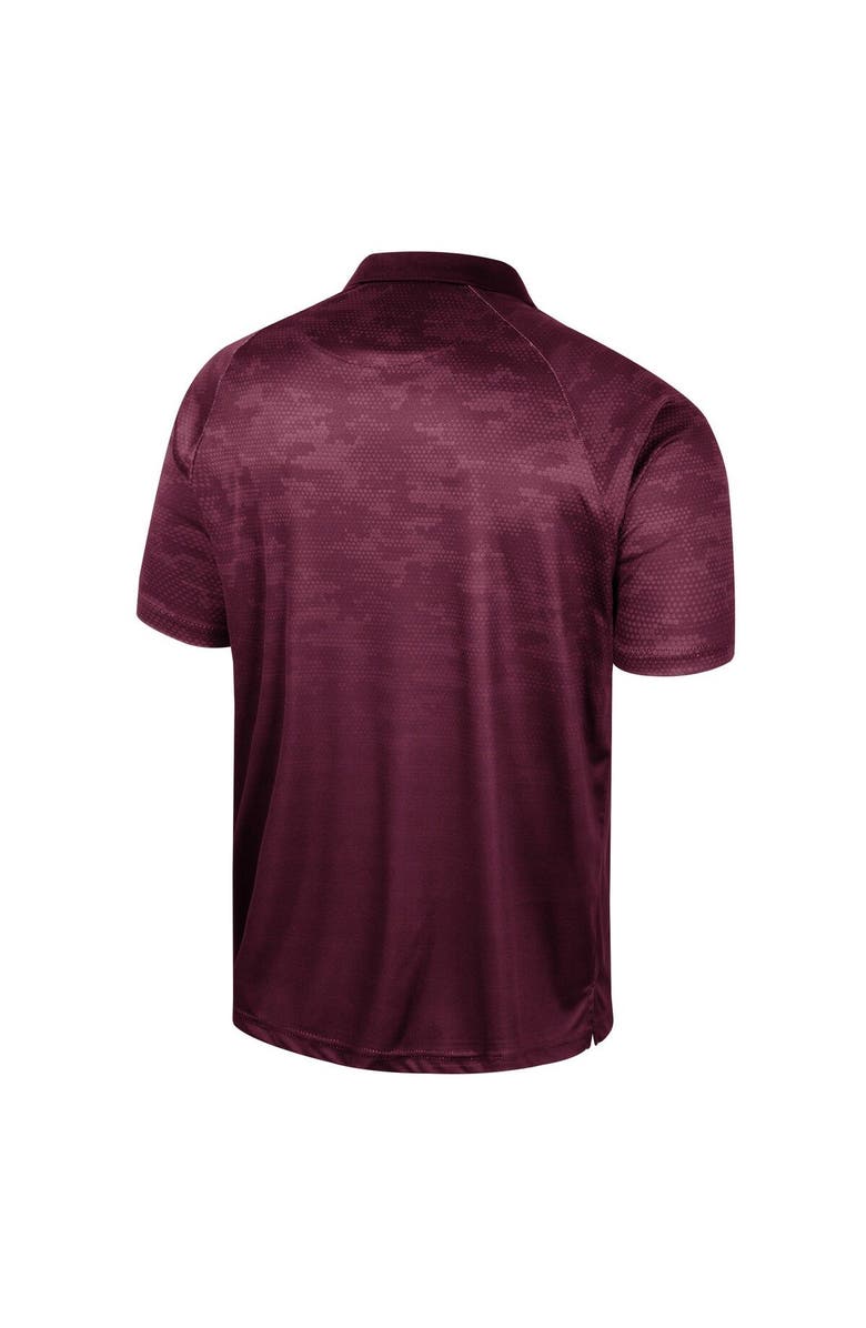 COLOSSEUM Men's Colosseum Maroon Mississippi State Bulldogs Honeycomb Raglan Polo, Alternate, color, Maroon