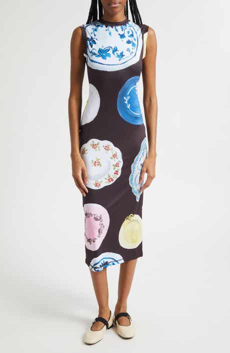 Printed Sleeveless Body-Con Dress