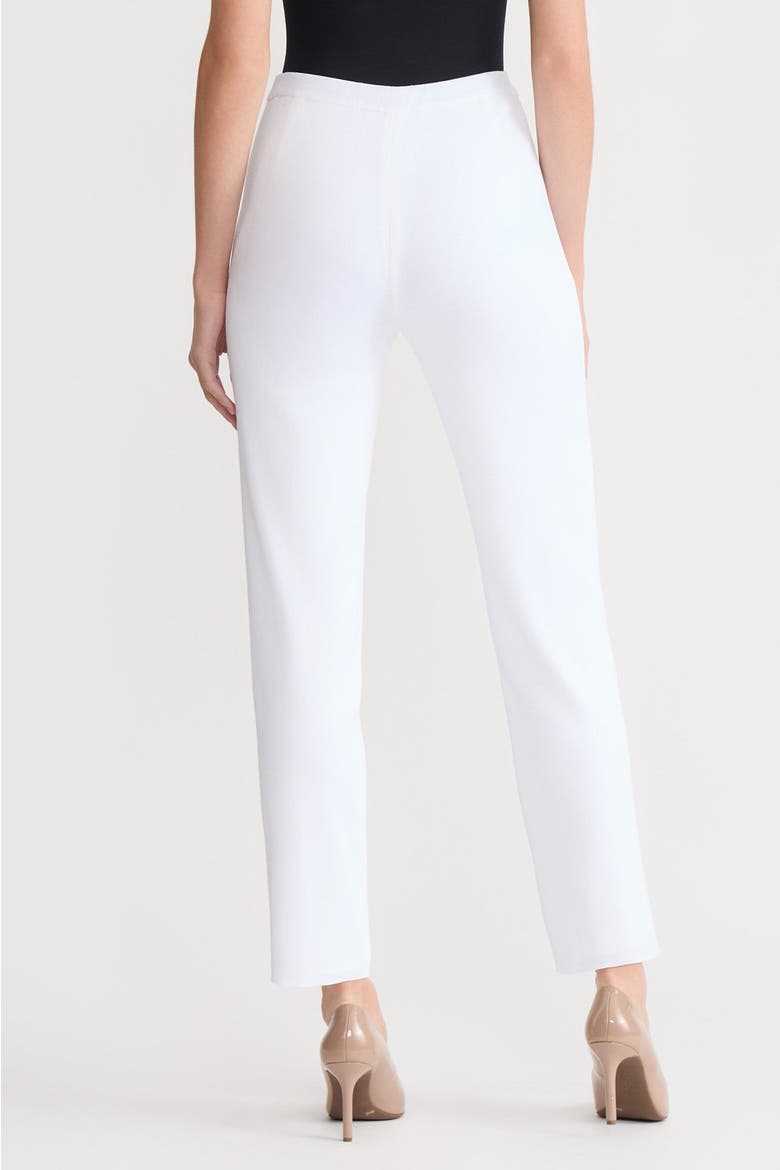 Knit Straight-Leg Pants, Alternate, color, White