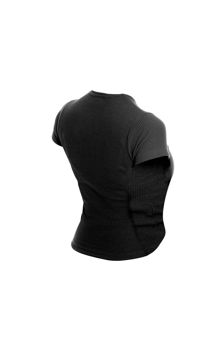 New Era Women's New Era  Black Chicago Bulls Leisure Collection Baby Doll Cropped T-Shirt, Alternate, color, Black