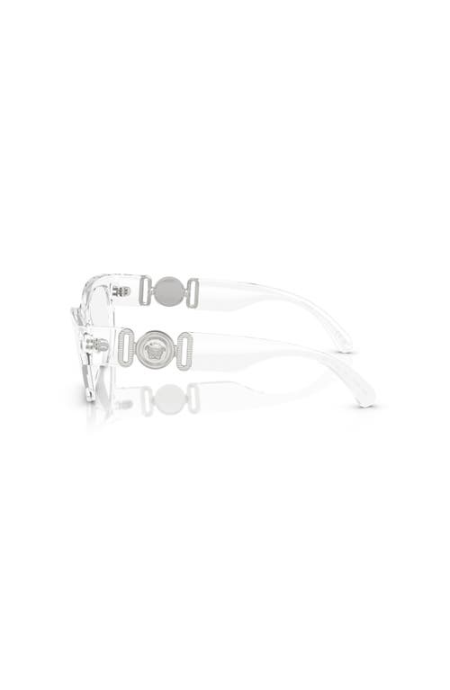 Versace 54mm Cat Eye Optical Glasses In White