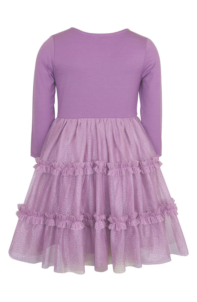 Zunie Kids' Unicorn 3D Flower Tiered Dress, Alternate, color,