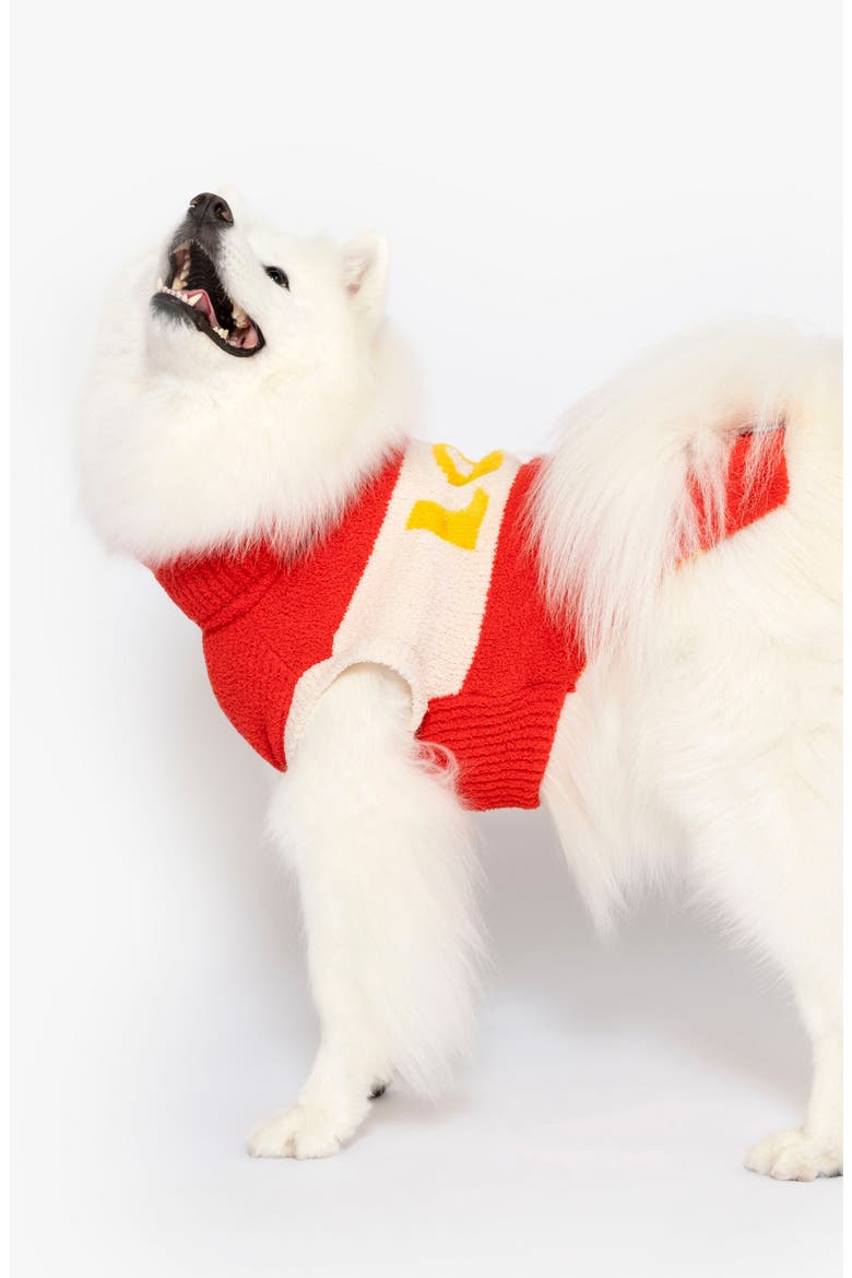 Love Turtleneck Pet Sweater, Alternate, color, RED
