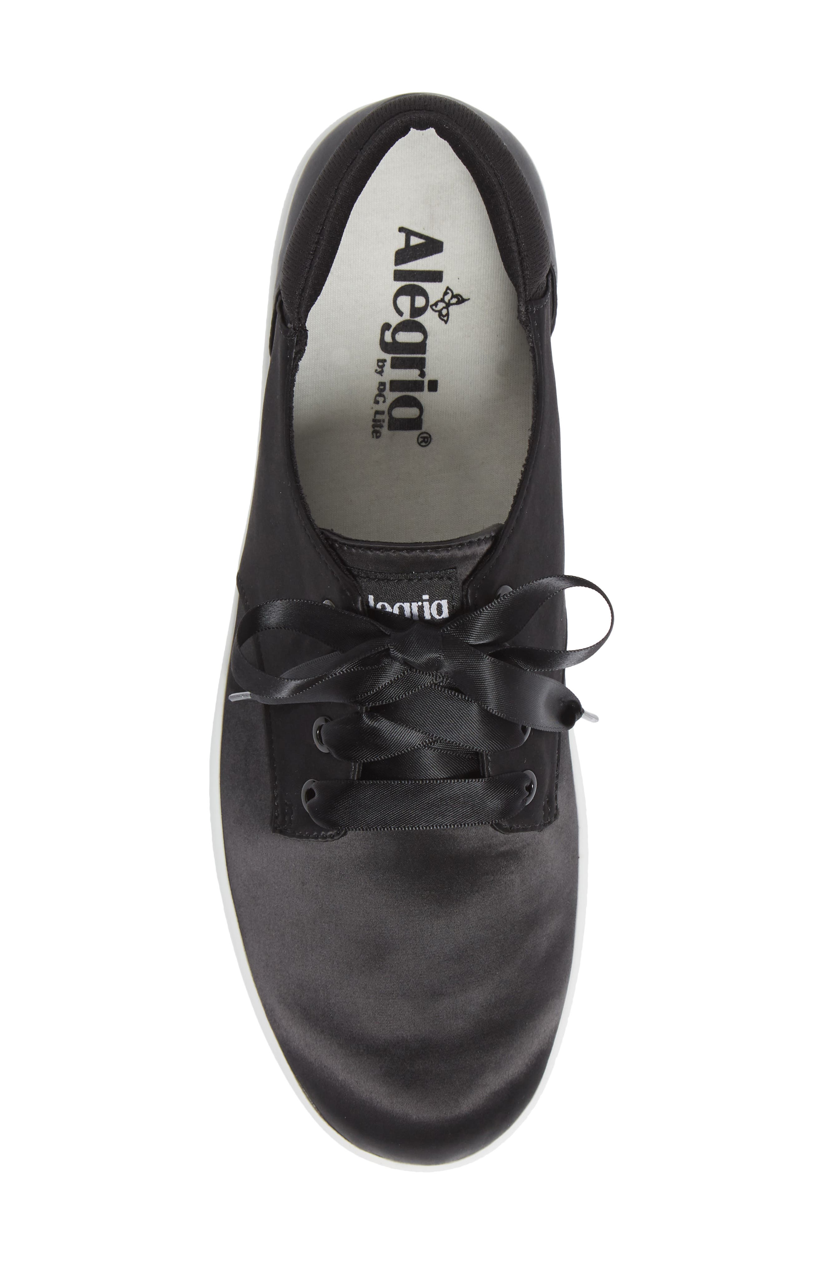 Poly Sneaker, Alternate, color, BLACK SATIN LEATHER