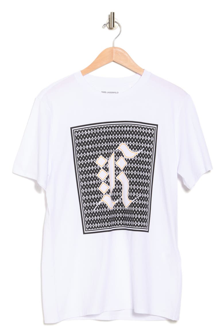 Framed Gothik Logo Crewneck Graphic Tee, Alternate, color, WHITE