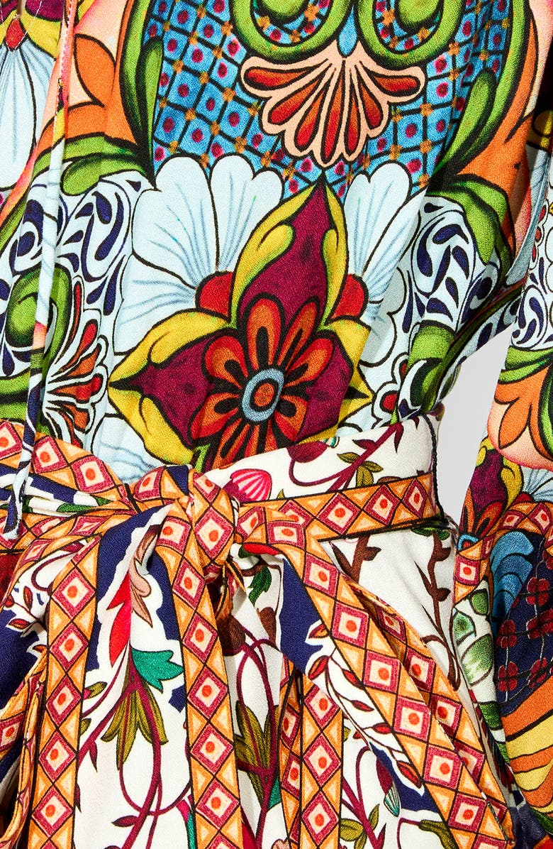 Alice + Olivia Sadie Belted Mini Shirtdress, Alternate, color, On The Road