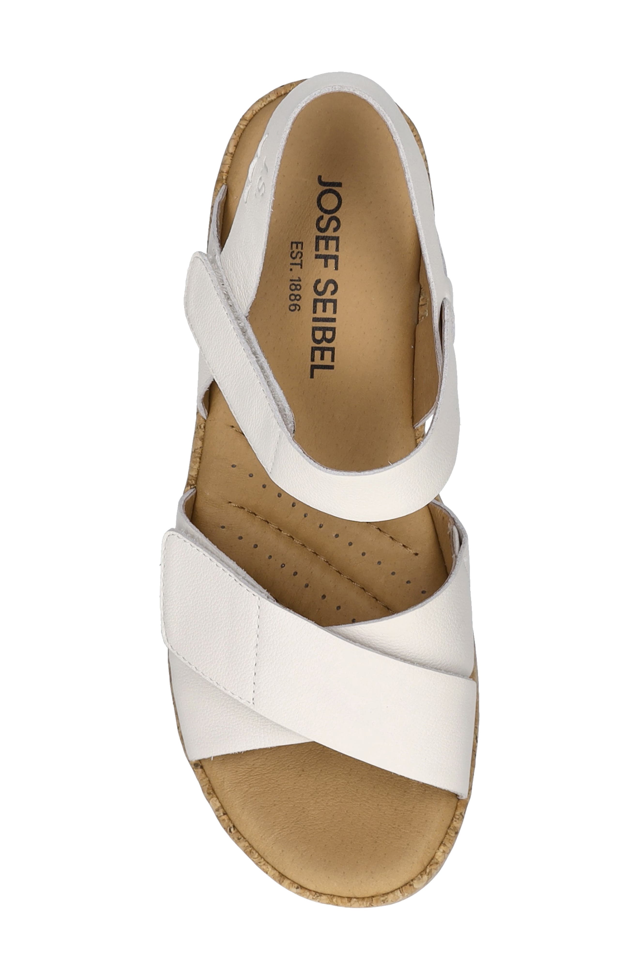 Evita 03 Slingback Platform Wedge Sandal, Alternate, color, WHITE LEATHER