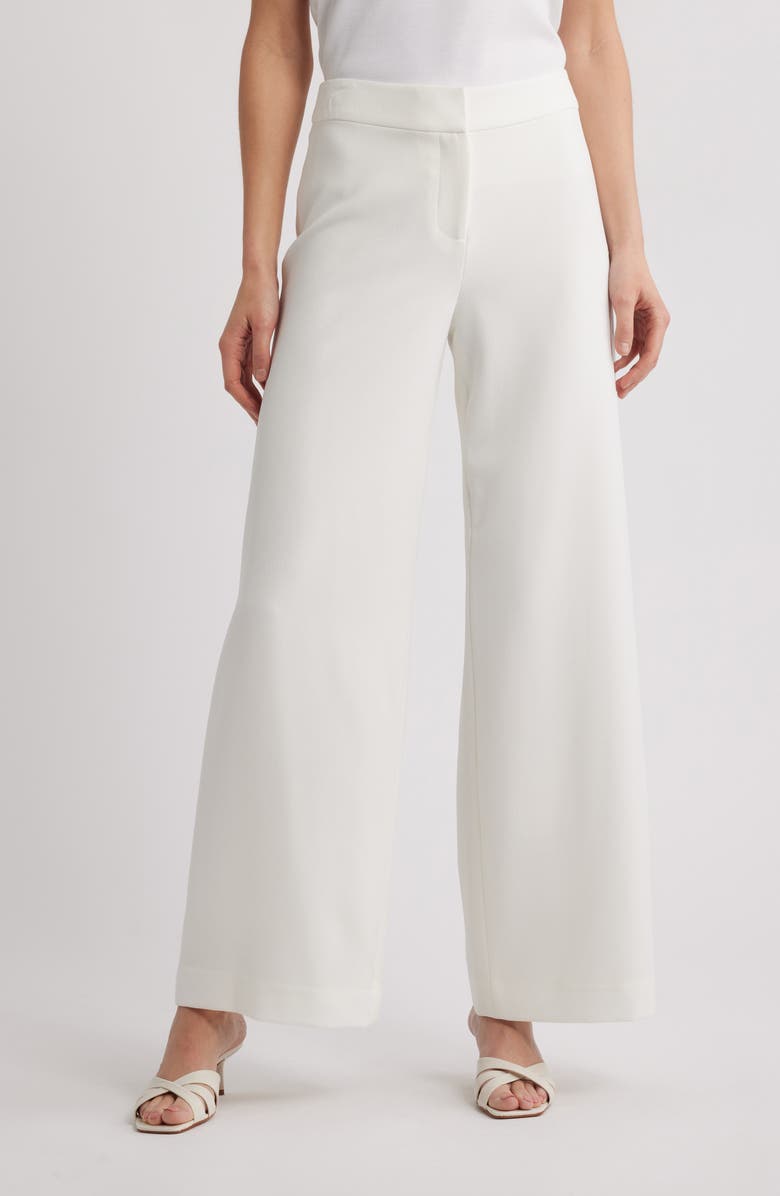 Tahari ASL Wide Leg Pants, Main, color, White