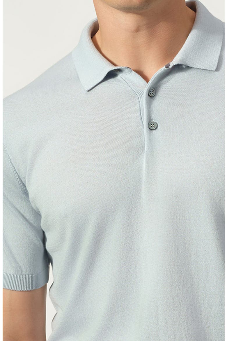 Cotton Blend Polo Sweater, Alternate, color, SKY