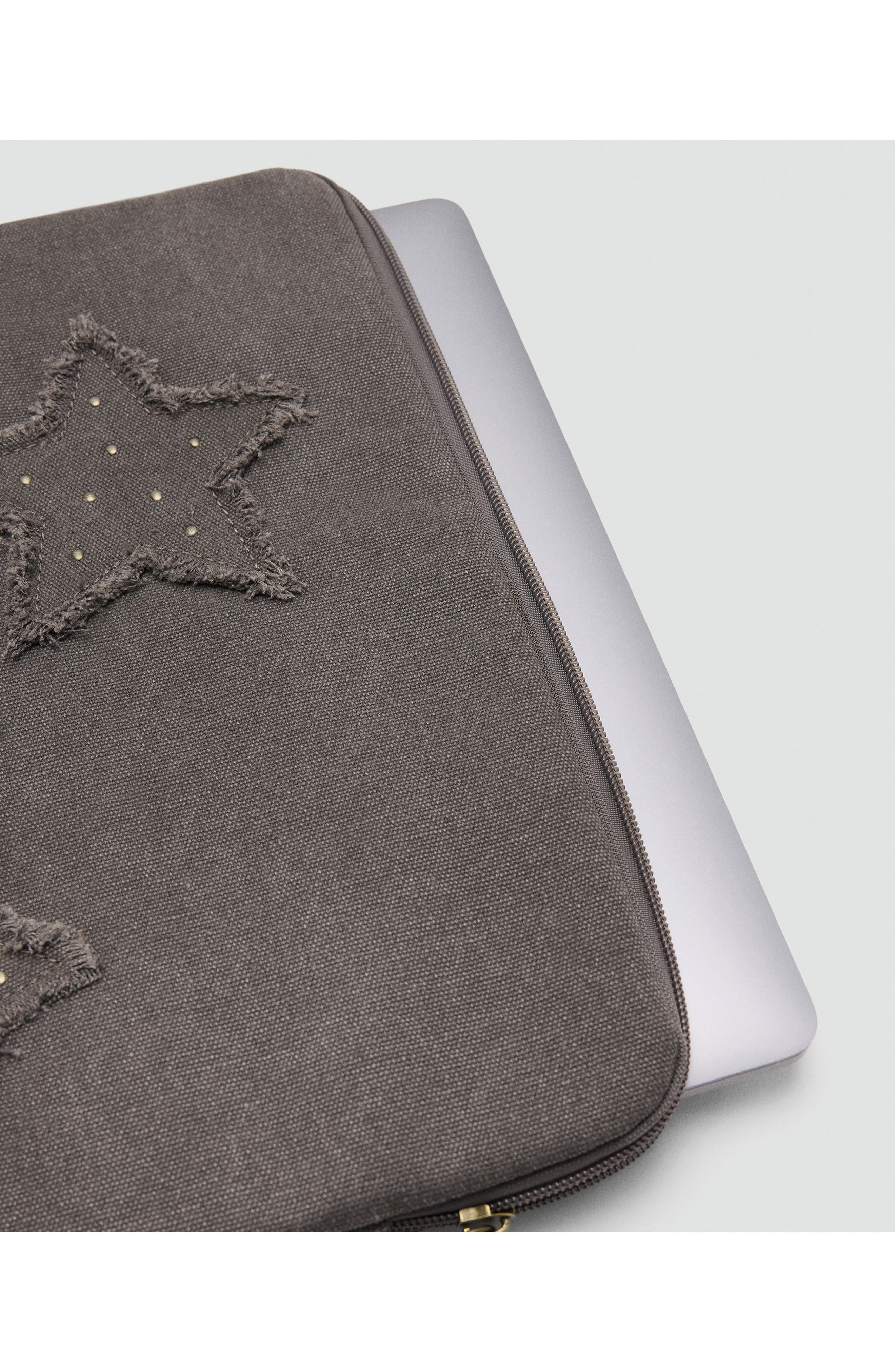 MANGO TEEN Star Patch Canvas Laptop Case (Women) | Nordstrom