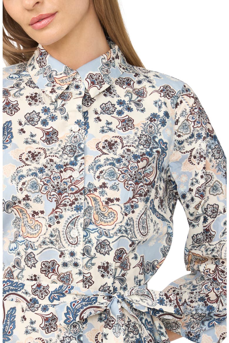 Paisley Cotton Button Down Dress, Alternate, color, BLUE MULTI