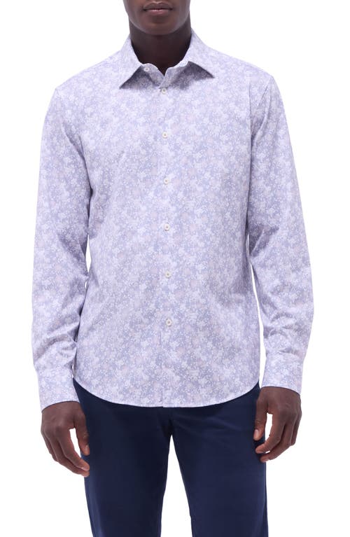 Bugatchi James Ooohcotton® Floral Button-up Shirt In Dusty Pink