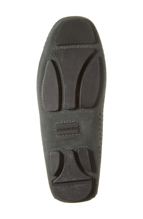 Robert Zur Flyer Perforated Driving Shoe In Slate